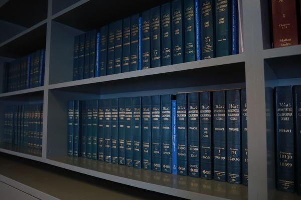 Law books, offices of Murphy Rosen LLP