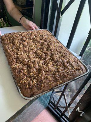 Freshly baked coffee cake. So good!