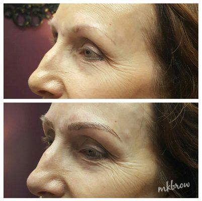 Faded tattoo correction...Microblading by Melanie