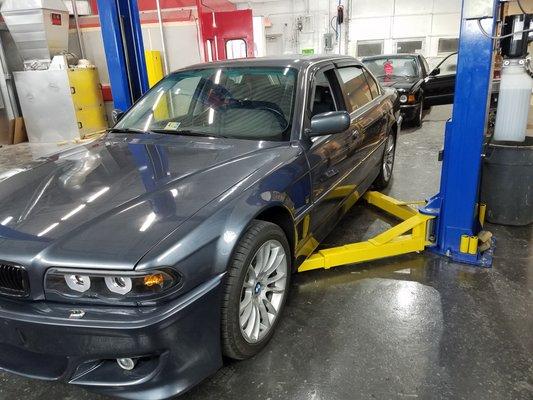 Pair of BMW 740iL(s) in for Tune Up