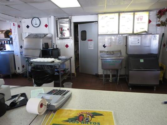 Interior. Behind the counter.