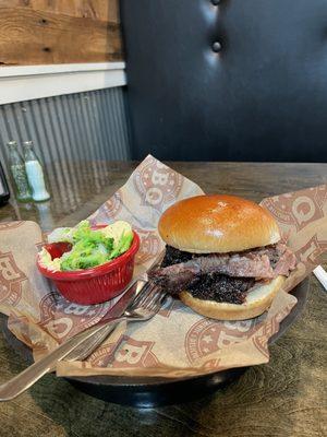 The brisket sandwich.