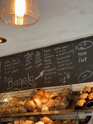 Bagel menu