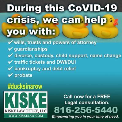 Get your ducks-in-a-row with Kiske Law Office, LLC