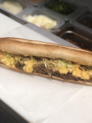 Cheese Whiz. 100% ribeye no steakums