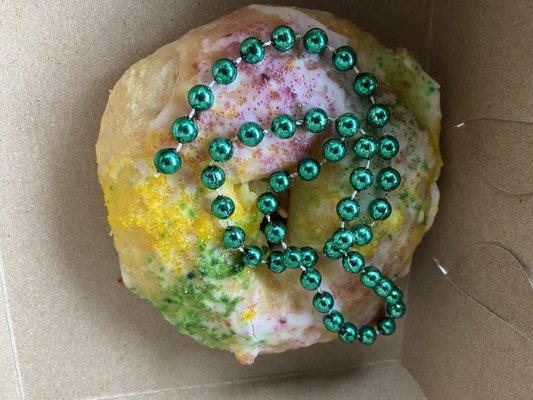 Personal size king cake.