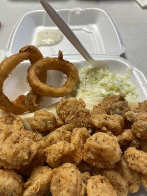 Fried shrimp plate