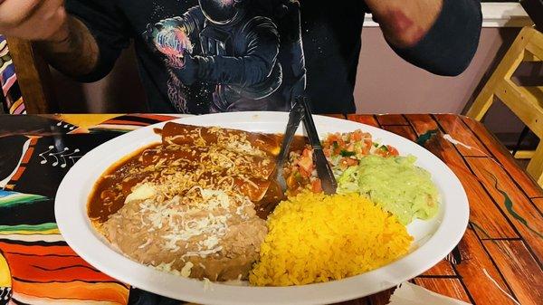 Red Enchiladas Plate