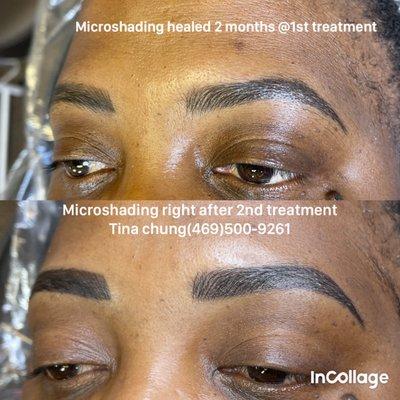 Combo eyebrows! Of microblading and shadings brows