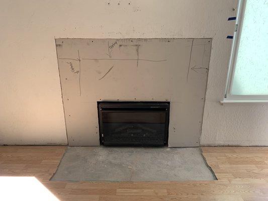 New electric fireplace insert.