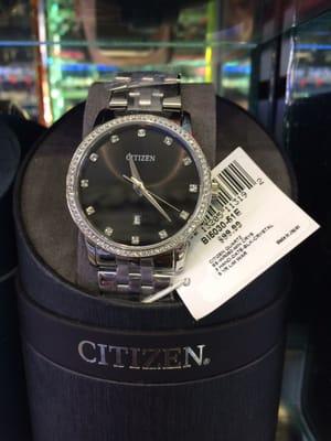 Citizen with crystals for sale water proof, and elegant.