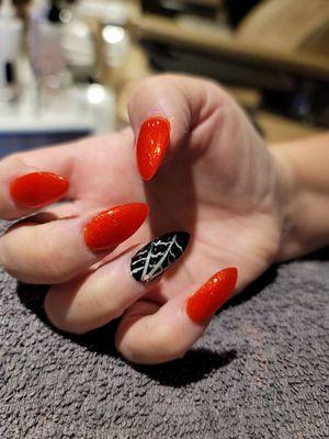 Festive Halloween nails by Nina