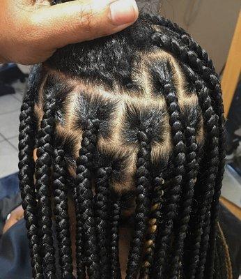 Rope twist, passion twist, knotless braids silk press box braids