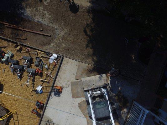 Grading Process Artificial Grass Installation  Folsom, Ca