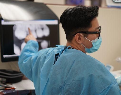 Dental students and residents perform most of the treatments and are supervised by licensed faculty dentists.