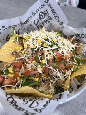 Nachos with ground beef