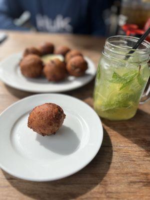 Jalapeño Hushpuppies with honey butter