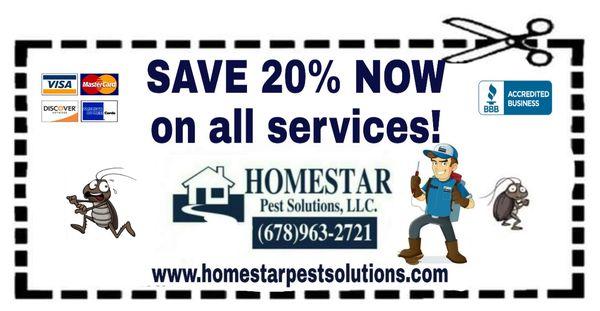 Save 20% on all services!