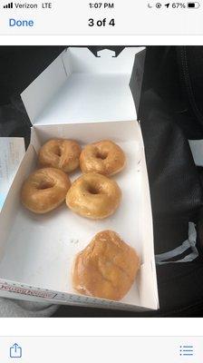 Oddly shaped KK donuts from the KK in Mesquite