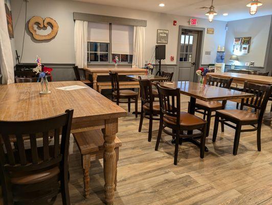 Dining room at Norbrook Farm Brewery, Colebrook