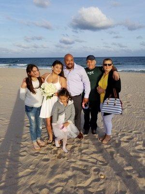 Congratulations Diego & Wendy! Married on Pompano Beach, Florida. Wedding Officiant - Affordable Ocean Ceremonies & Beach Weddings