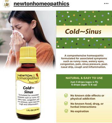 Cold sinus homeopathy