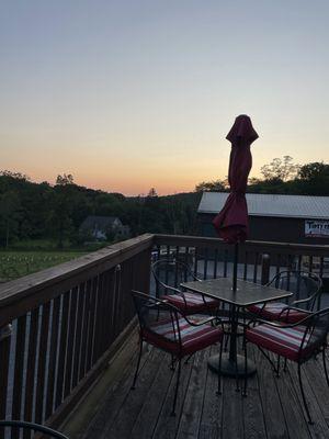 Sunset from the deck.