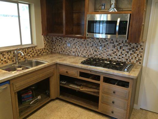 Kitchen Remodel New Countertops - Orange