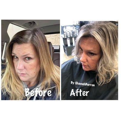 Before & After Blonde babe Balayages by ShanahBarron