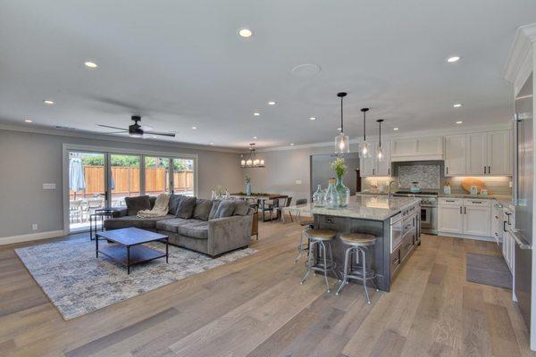 Whole Home Remodel and open floor concept, perfect for entertaining,  in Saratoga Ca.