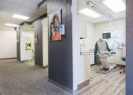 Our newly renovated office!! Dr Coeler's patients line the walls to show off their beautiful smiles!