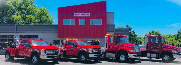 Fleet of roadside assistance and recovery vehicle