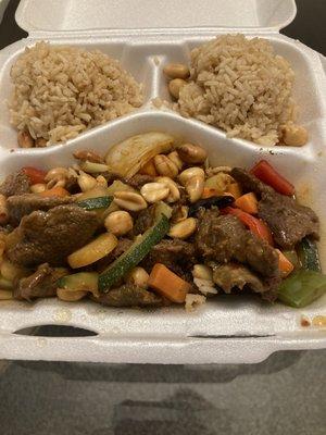 Kung pao beef lunch