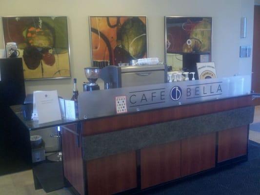 Cafe Bella friendly and warm with great coffee and food.