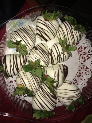 Yummy huge white chocolate covered strawberries!