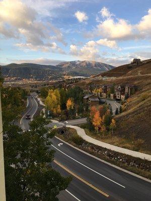 Views from our 3rd floor room @ almost 10,000 Ft. Aspen viewing Sept 30, 2021