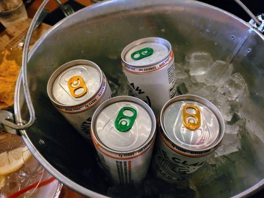 Bucket of hard seltzers