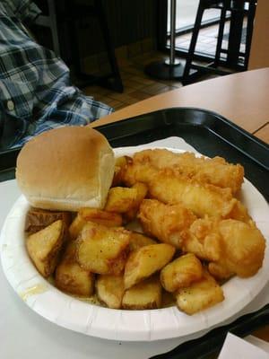 Cod fish with broasted potatoes 4/23/13