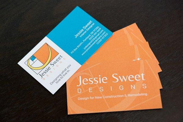 Logo design and business cards for Jessie Sweet Designs