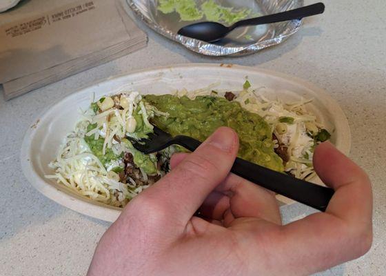 this comically small burrito bowl cost over $16