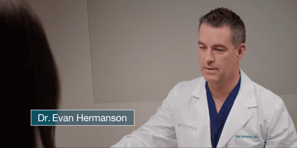 Dr. Evan Hermanson with patient v2