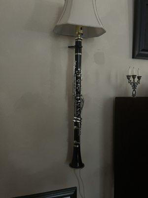 Lamp in music room