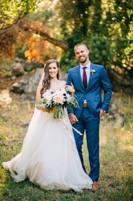 Along with my dress, my Groom's pants were tailored and tapered by Catherine at Mannikins