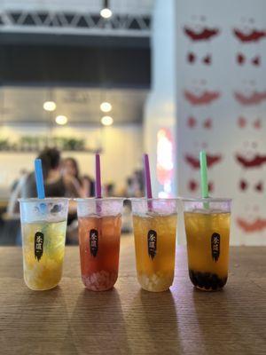 Lychee green tea, strawberry green tea, tropical twisters (2)