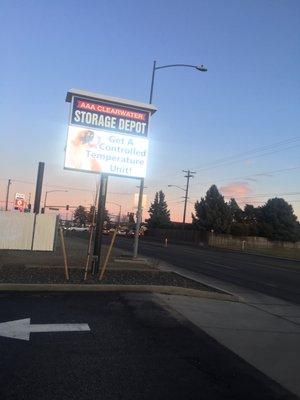 The storage facility is easy to find on Clearwater Avenue in Kennewick. It's next door to the Thai Elephant restaurant.