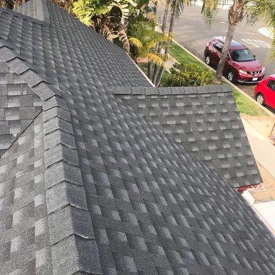 Normal heights shingle roof installation