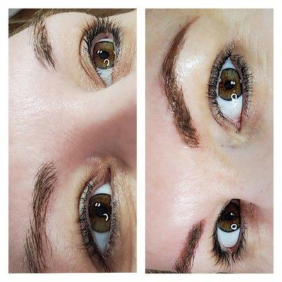 Beautiful combination brows Microblading & Shading.