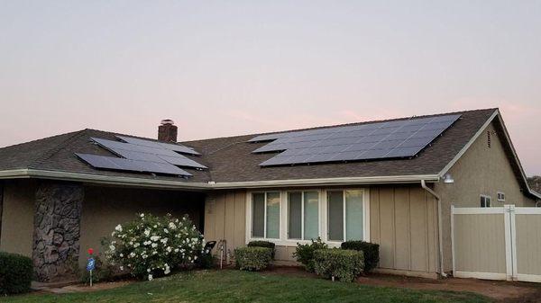 Solar homes with flowers