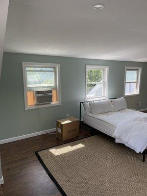 Fresh new paint! Spare bedroom.