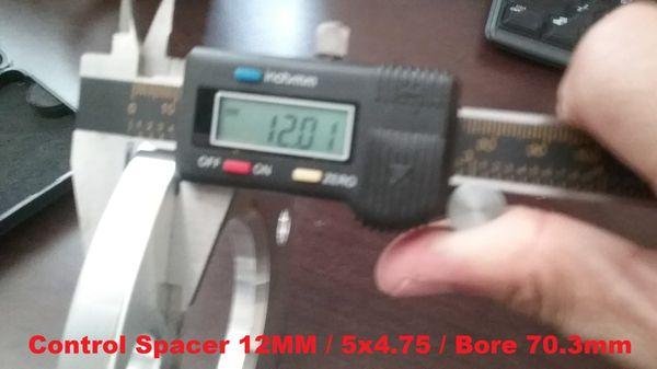 Control Spacer Thickness measures 12.01 mm
 The spec is 12 mm